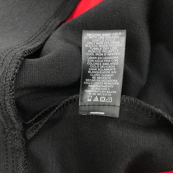 Nicole Miller pencil skirt L red black color block mini above knee - Picture 10 of 10